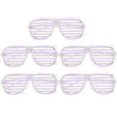 LivingDA 方塊百葉窗眼鏡, 白色, 5個