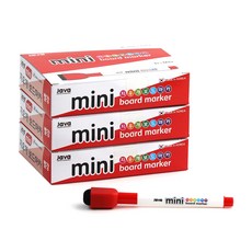 JAVAPEN 擦頭迷你細字白板筆, 紅色的, 36個