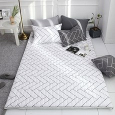 法蘭絨絎縫床墊套 磚色, 白色 灰色