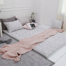 法蘭絨絎縫床墊套 雪花款, 木炭