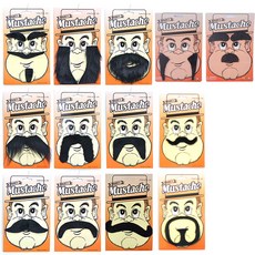 PARTYSHOW 變裝假鬍子13件組, 單一顏色, 1套