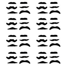 PARTYSHOW 鬍子裝扮道具6件組, 單一顏色, 8套