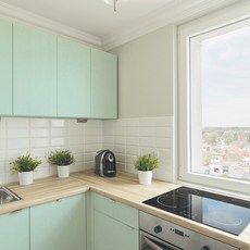 HYUNDAE sheet 簡易黏貼式彩繪木紋貼紙, HPW-22712 薄荷綠