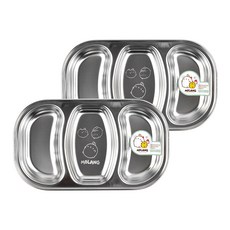 MOLANG 甜心兔3分隔餐盤, 混色, 2入