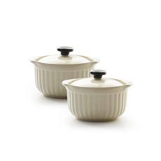 PRELUDE 陶瓷雙柄湯鍋, 象牙, 2個