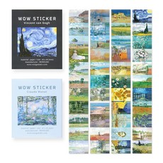 walgadaks WOW STICKER貼紙2件組, Monet, Gogh, 1套