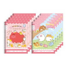 ibis 女童用小學窄間隔線圈筆記本, 10入, 隨機出貨