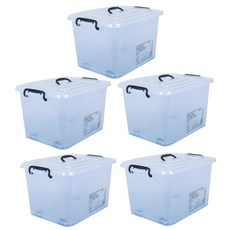 礦用塑料生活箱35L, 5個, 透明