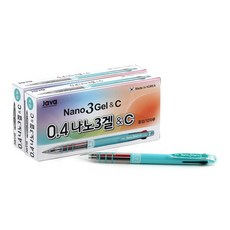JAVAPEN Nano 3-Gel C 錐頭中性筆 0.4mm, 薄荷, 24個