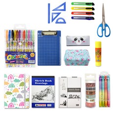 BlueMato 13種學習用品禮品套組, 混色, 1套