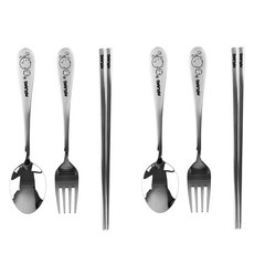 MOLANG 不鏽鋼餐具組, 混色, 2組