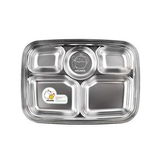 MOLANG 不鏽鋼餐盤 深款 5格, 混色, 單品