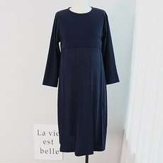 iyaan 孕婦素色長袖連身裙