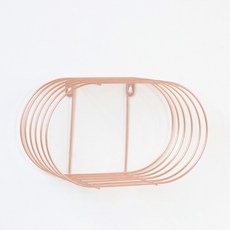 쇼신 타원형 벽선반 + 후크세트, 로즈골드