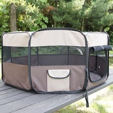 meongmoongs 寵物遊樂場圍欄 L號, 棕色的