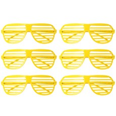 LivingDA 派對百葉窗眼鏡, 黃色, 6個