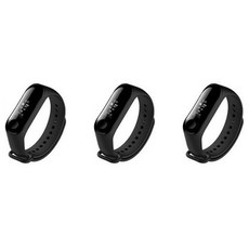 BBOMMA 小米手環第3/4代智能手錶帶, 黑色的, 3個