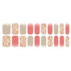 바바코코 블링이지 젤 네일스티커, 피치크러쉬, 1개