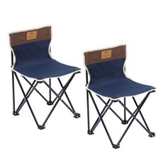 auting 雙色輕便露營椅 中型, 海軍藍 + 咖啡色, 2個
