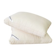 超細纖維棉質枕頭 2入, 中性米色