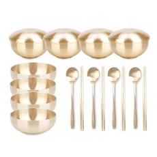 Sunundam Bangjja Yugi，半四個人，No.1 Set 20p, 單色, 4p空氣+4p蓋子+4p碗+4p勺子+4筷子