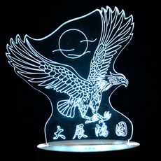 홈마인 LED 3D 무드등 동물3 시리즈 G type, G07 독수리1