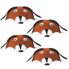 PARTYSHOW 派對不織布動物帽 小狗, 混合顏色, 4個