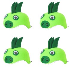 PARTYSHOW 派對不織布動物帽 恐龍, 混合顏色, 4個