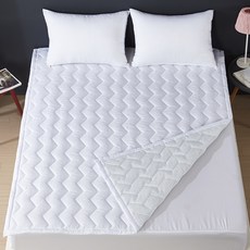 보드래 국내 제조 보송보송 느낌의 보드라운 퍼펙트 침대 패드 겸 카페트 + 베개 커버 세트, 화이트