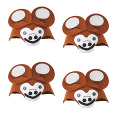 PARTYSHOW 派對不織布動物帽 猴子, 混合顏色, 4個