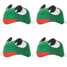 PARTYSHOW 派對不織布動物帽 青蛙, 混合顏色, 4個
