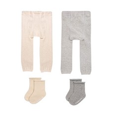 HI BABY CLUB 打底褲 2款+捲邊襪 2件組