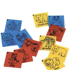 edx 艾迪客 動物系列塑膠拓印模板 12入組, 混色