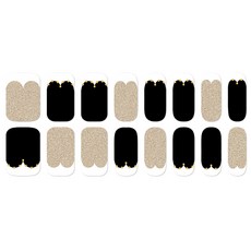 바바코코 블링이지 젤 네일스티커, 블랙하트, 1개