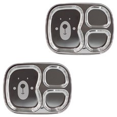 裸不銹鋼 3 碗盤 2p, 混色, 單品