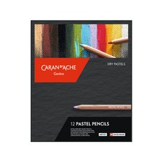 CARAN D'ACHE 瑞士卡達 粉彩鉛筆套組, 12色, 1盒