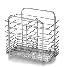 Olbia 優質金屬線方形雙格餐具筒, 單一顏色, 1個