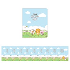 KAKAO FRIENDS 卡通角色迷你騎馬釘筆記本, 藍色, 10個