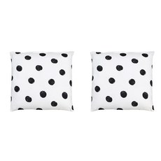 法蘭絨點點坐墊套2入 + 棉芯2入組