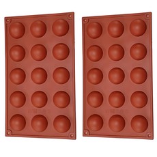 15格矽膠半球形模具 4cm, 單色, 2個