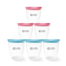 BEBECOOK 寶膳 副食品容器 2款 3入, 粉色+薄荷綠, 1組