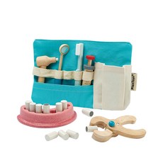 플랜토이즈 원목장난감 역할놀이 치과의사 세트 3493, 혼합 색상, one color