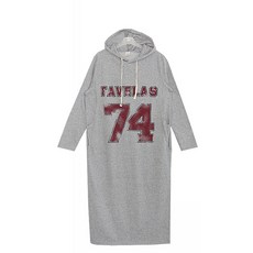 iyaan 孕婦數字印花連帽連身裙