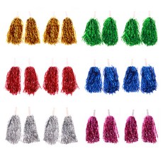 LivingDA 金屬啦啦隊彩球 6種 x 2入組, 金色, 綠色, 紅色, 藍色, 銀色, 粉紅色, 1套