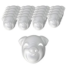 Party09 空白老虎紙面具, 微笑的豬, 20個