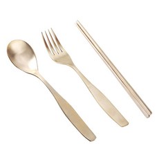 호담 방짜유기 어린이용 수저 포크 세트, 1세트, 스푼1개+포크1개+젓가락1개