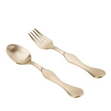 孩童湯匙+叉子, 單色, 1組, 湯匙+叉子