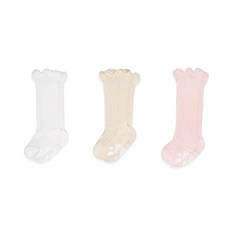 HI BABY CLUB 夏季褶皺及膝襪 3件組