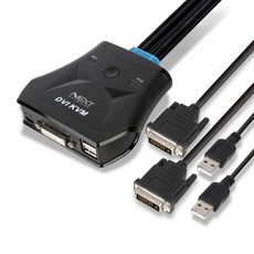 NEXTU DVI線一體式2對1 KVM切換器, NEXT-632DC-KVM, 1個
