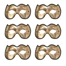 LivingDA 化裝舞會蝴蝶面具 6入組, 金子